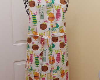 Apron, Lined, Adult Size, Cocktails