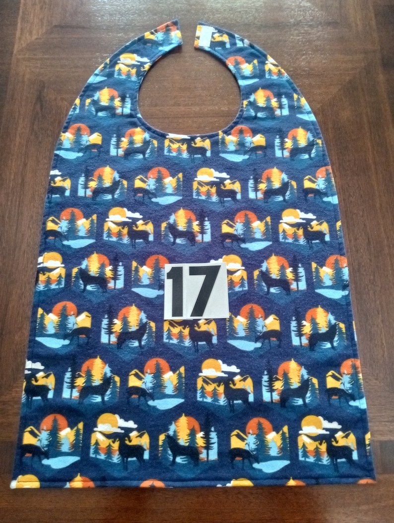 Adult Bib, Reversible, Longer Length image 9