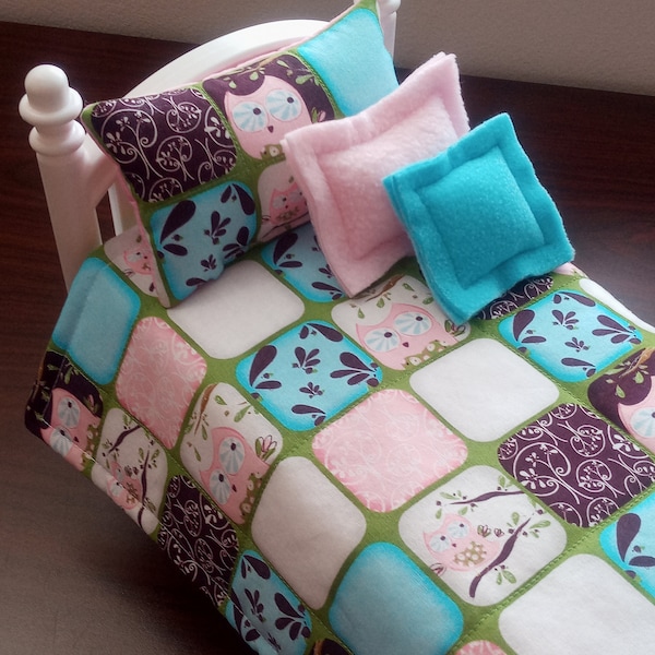 A.G.Doll Bedding Sets, 2 Sizes, Sweet Owls