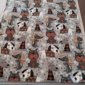 Lined Dog Blanket, Fleece, 27&quot;x35&quot;, Dogs In Sweaters