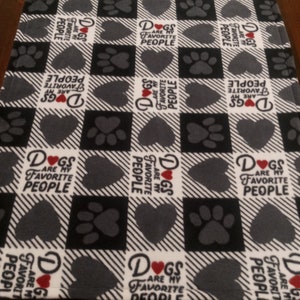 Lined Dog Blanket, Fleece, 27&quot;x35&quot;, Favorite People