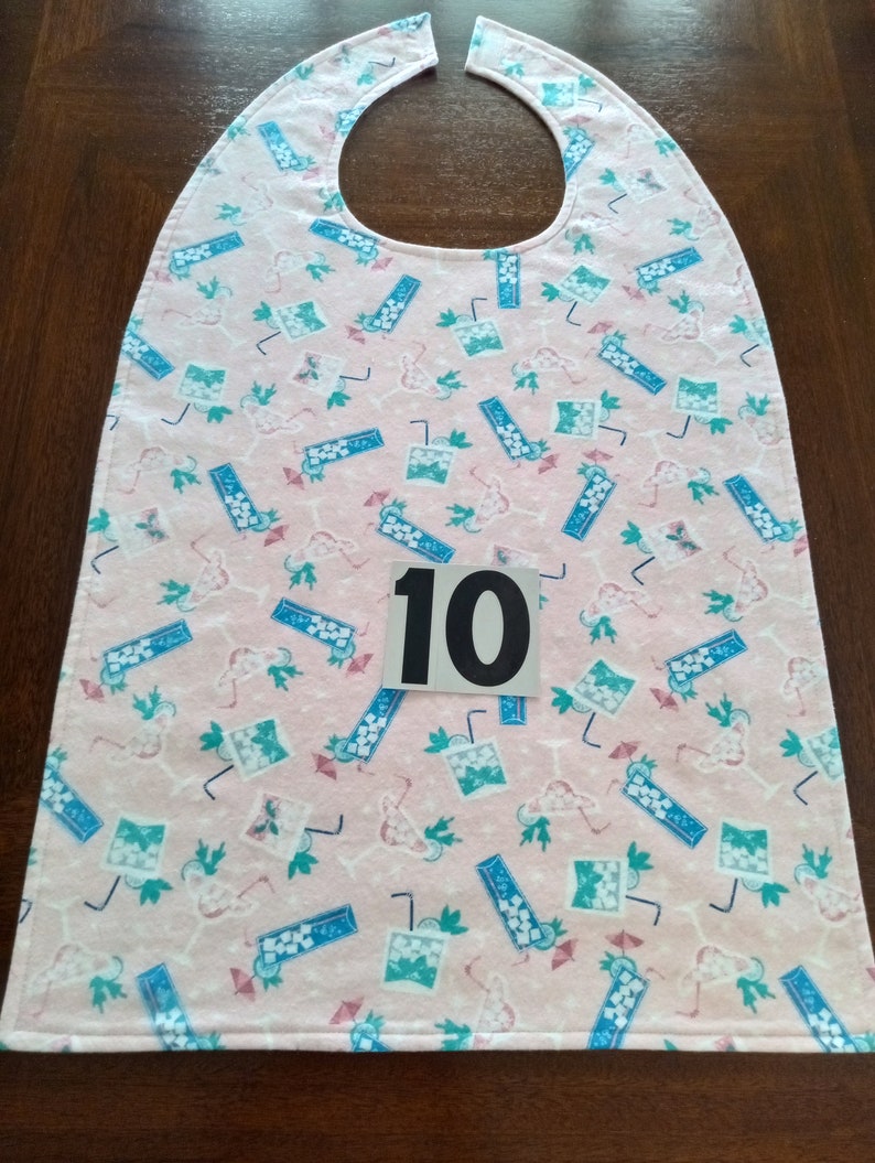 Adult Bib, Reversible, Longer Length image 2