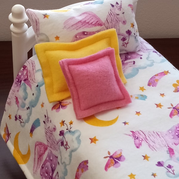 A.G.Doll Bedding Set, 19x16", Sleepy Unicorns