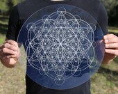 Metatron 39 s Cube Second Expansion Laser Cut Crystal Grid Artwork