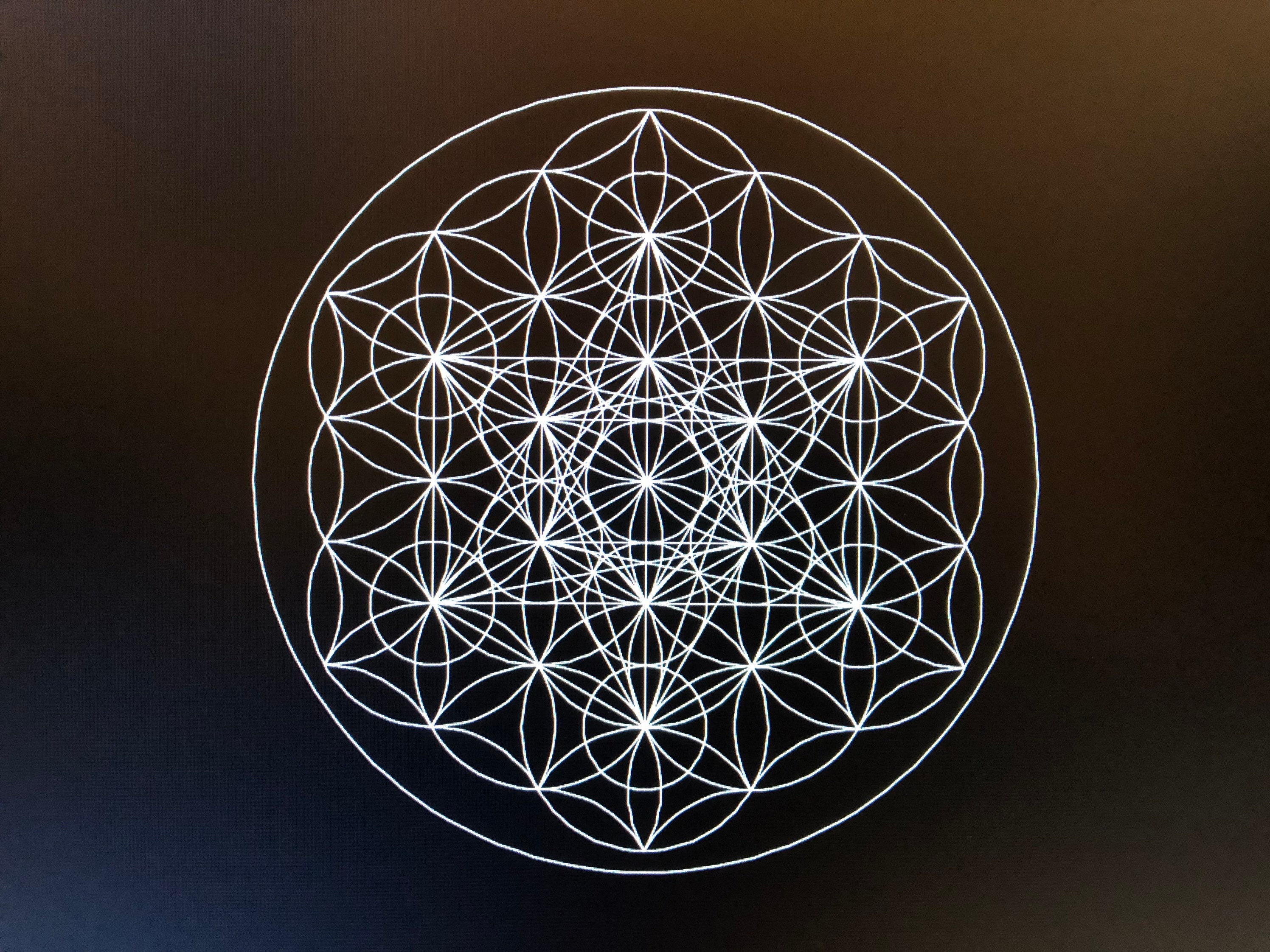 Flower of Life Metatron's Cube Pattern Laser Cut Crystal Grid Artwork - Etsy