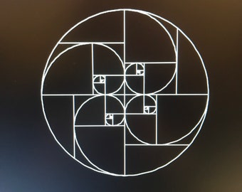 Fibonacci Array Laser Cut Crystal Grid