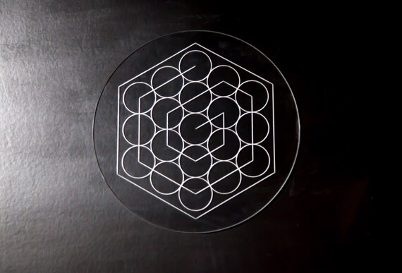 Circle Grid Fruit Of Life Laser Cut Crystal Grid Artwork Etsy