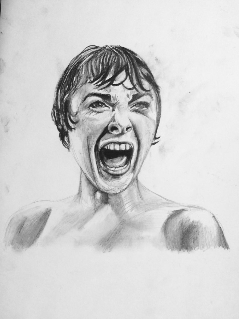 Physcho scream Customizes Pencil Drawing