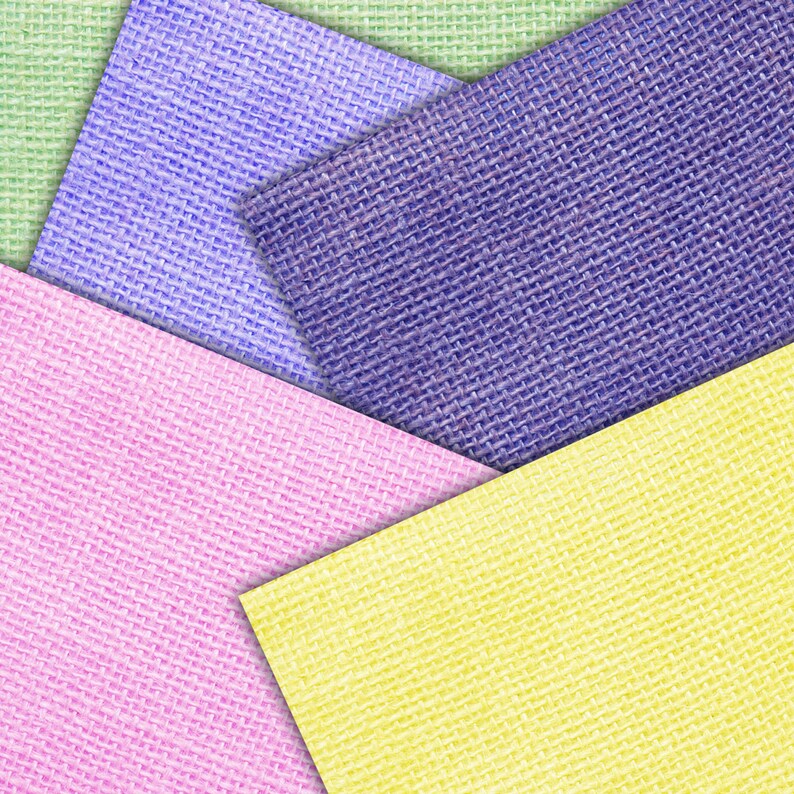 Burlap Digital Paper Rainbow Color Pack Rustic Texture Digital ...