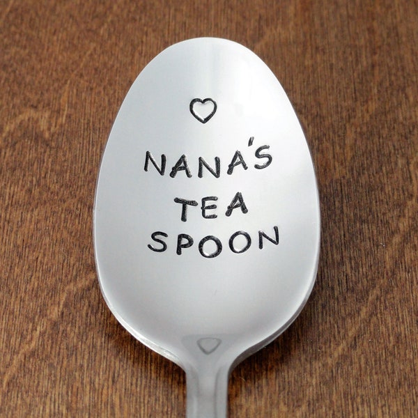 Nana's Tea Spoon Grandma Gift For Birthday Wishes Mother's Day Christmas Stocking Stuffers Presents