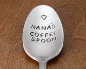 Grandma Gift, Nanas Coffee Spoon Hand Stamped Spoon, Unique Birthday Gift, For Nana Gift, Grandparents Day Gift Mother 39 s Day For Grandmother