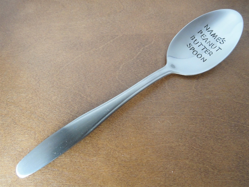 Personalized Peanut Butter Spoon Christmas Gifts For Him, For Her Fathers Day Gifts, Daddy, Papa, Grandpa Boyfriend Gifts Birthday Guy Gifts image 2