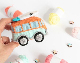 Amigurumi Camper Bus Vintage Vehicle Toy CROCHET PDF PATTERN