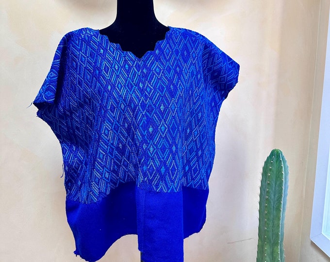 Vintage Guatemalan Poncho, Huipil Ceremonial Poncho, Vintage Handwoven Textiles