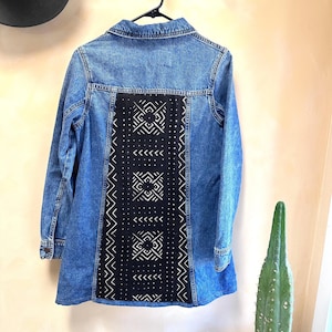 Embellished Denim Jacket, Embroidered Jean Jacket, Boho jean jacket, Embellished Denim, African Textiles