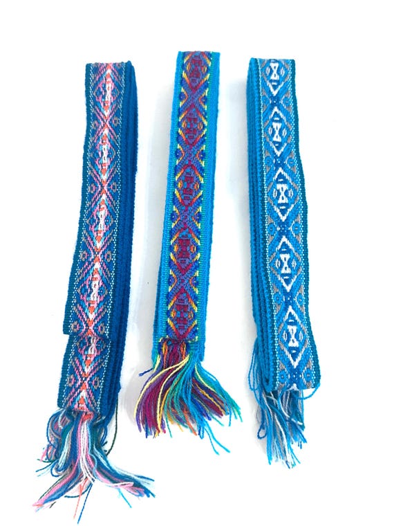 Woven Dance Ceremonial Sash Belt 1 w. x 62.5 l. Inches
