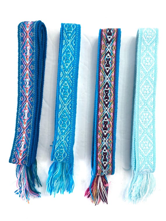 Woven Dance Ceremonial Sash Belt 1 w. x 62.5 l. Inches