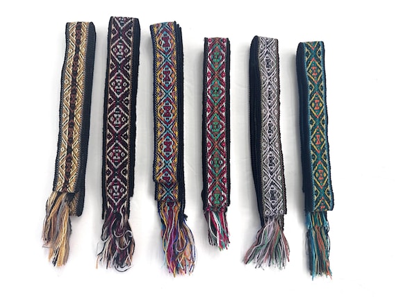 Woven Dance Ceremonial Sash Belt 1 w. x 62.5 l. Inches