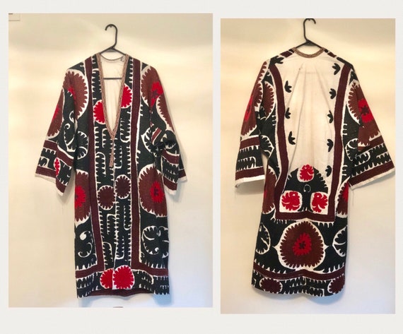 Suzani Vintage Fully Embroidered Kimono Size M/L, - image 3