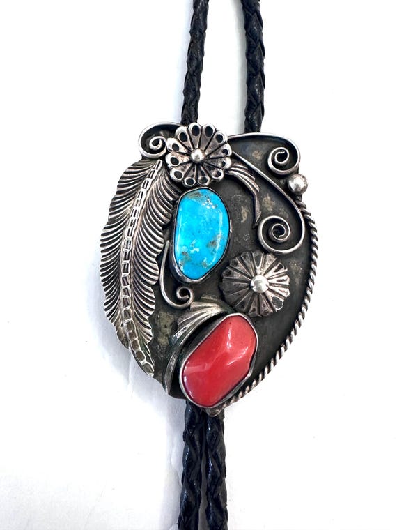 Monroe Ashley Vintage Native American Navajo Turquoise Geomtric Sterling Silver Bracelet Monroe Ashley Vintage Native American Navajo Turquoise Geomtric Sterling Silver Bracelet