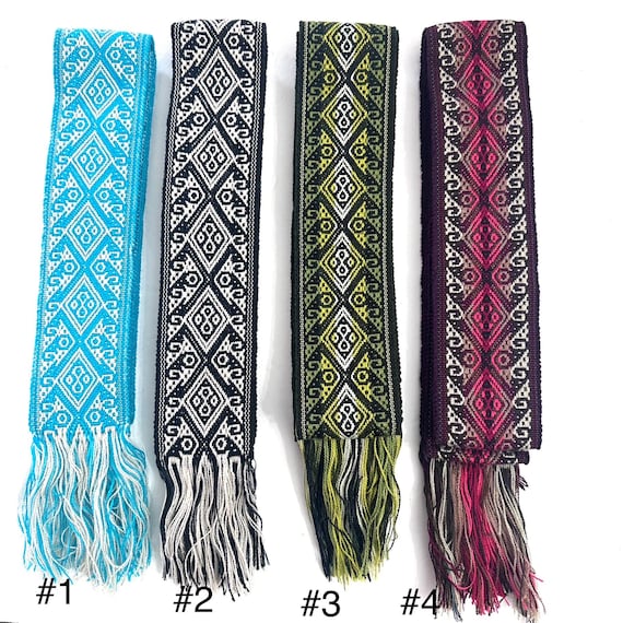 Woven Dance Ceremonial Sash Belt 2 1/4 x 82 Inches