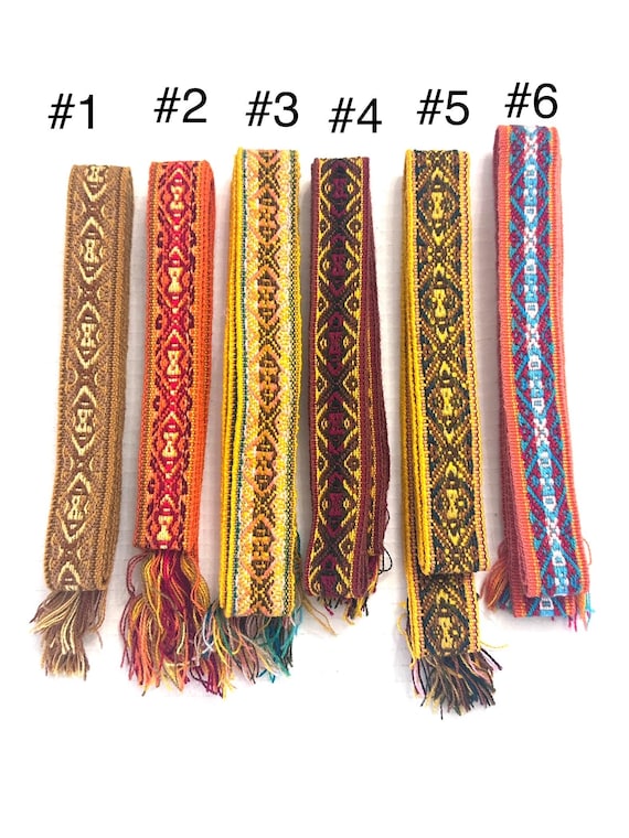 Woven Dance Ceremonial Sash Belt 1 w. x 62.5 l. Inches