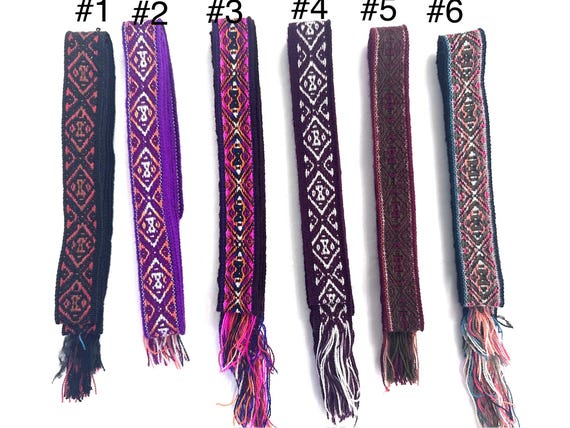 Woven Dance Ceremonial Sash Belt 1 w. x 62.5 l. Inches