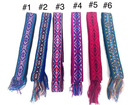 Woven Dance Ceremonial Sash Belt 1 w. x 62.5 l. Inches