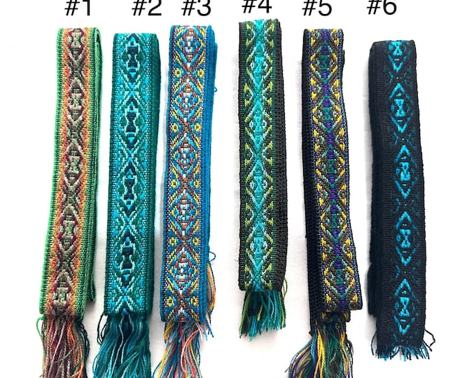 Woven Dance Ceremonial Sash Belt 1 w. x 62.5 l. Inches