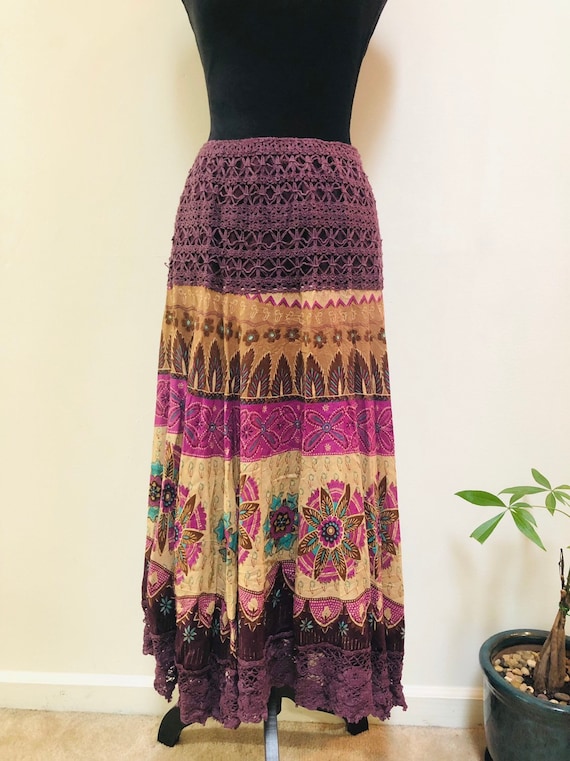 Boho SkirtCotton SkirtHandmade Skirt Gypsy SkirtVintage Skirt Bohemian SkirtHippie SkirtFull Circle Skirt Festival Skirt Stylish