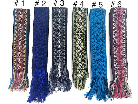 Woven Dance Ceremonial Sash Belt 2 1/4 x 82 Inches