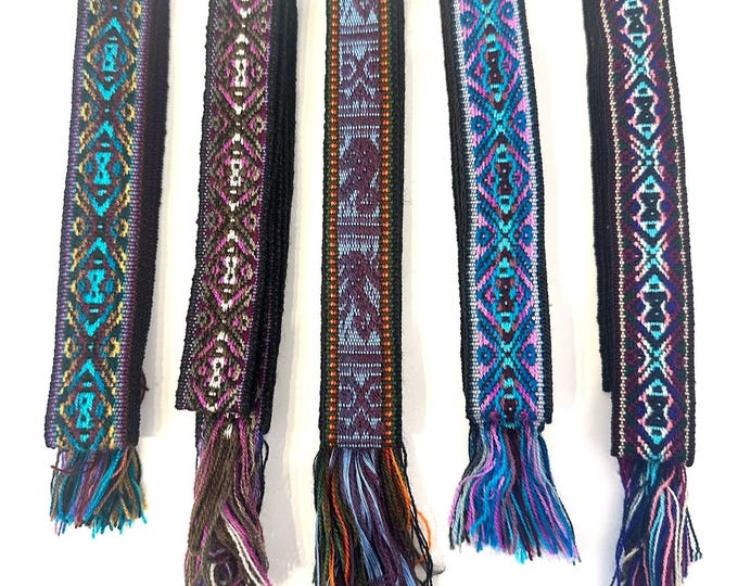 Woven Dance Ceremonial Sash Belt 1 w. x 62.5 l. Inches