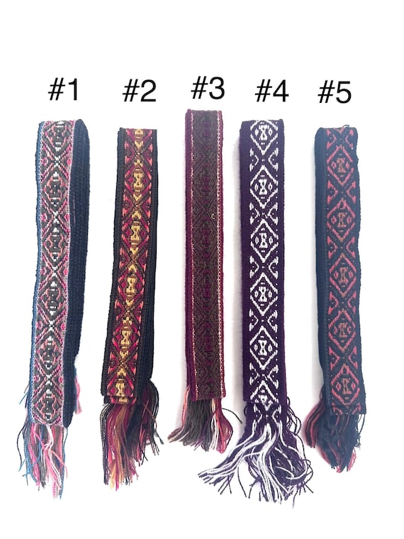 Woven Dance Ceremonial Sash Belt 1 w. x 62.5 l. Inches