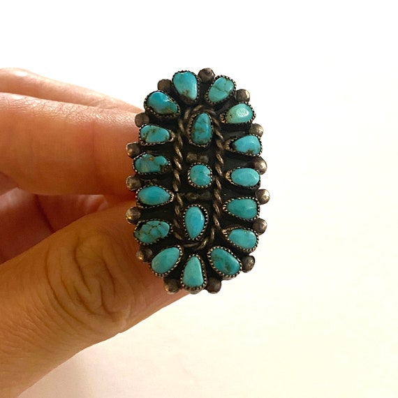 Size 5.5 Vintage Zuni/ Navajo Museum Quality Ster… - image 4