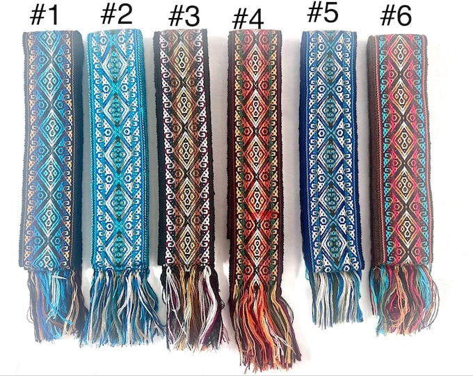 Woven Dance Ceremonial Sash Belt 2 1/4 x 82 Inches