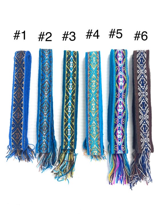 Woven Dance Ceremonial Sash Belt 1 w. x 62.5 l. Inches