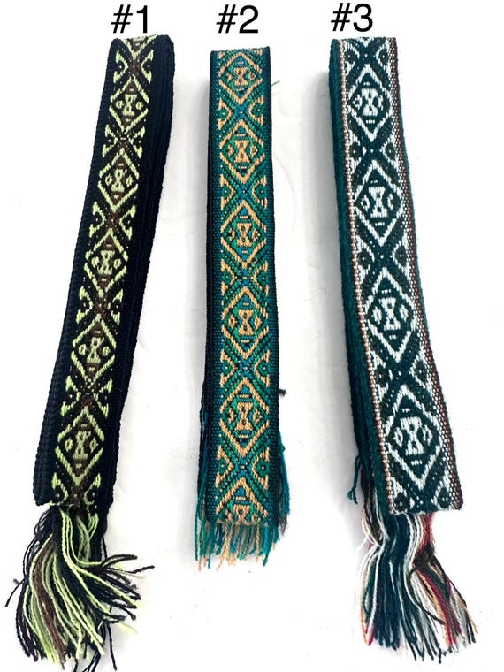 Woven Dance Ceremonial Sash Belt 1 w. x 62.5 l. Inches