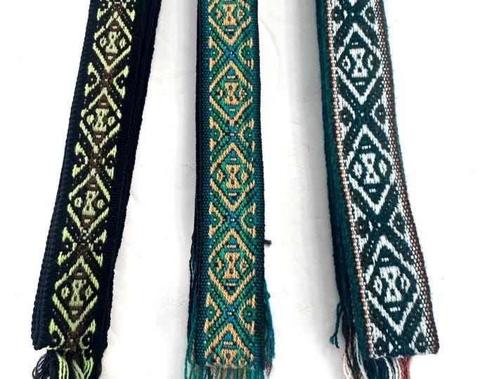 Woven Dance Ceremonial Sash Belt 1 w. x 62.5 l. Inches