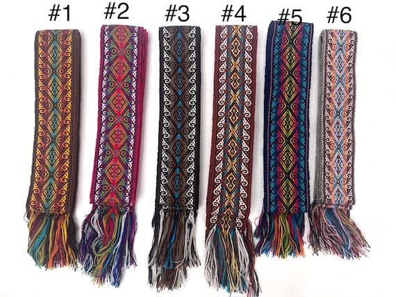 Woven Dance Ceremonial Sash Belt 2 1/4 x 82 Inches