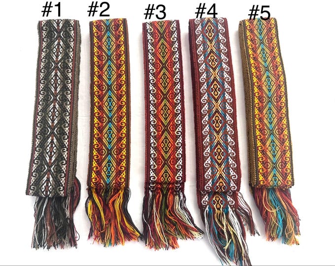 Woven Dance Ceremonial Sash Belt 2 1/4 x 82 Inches