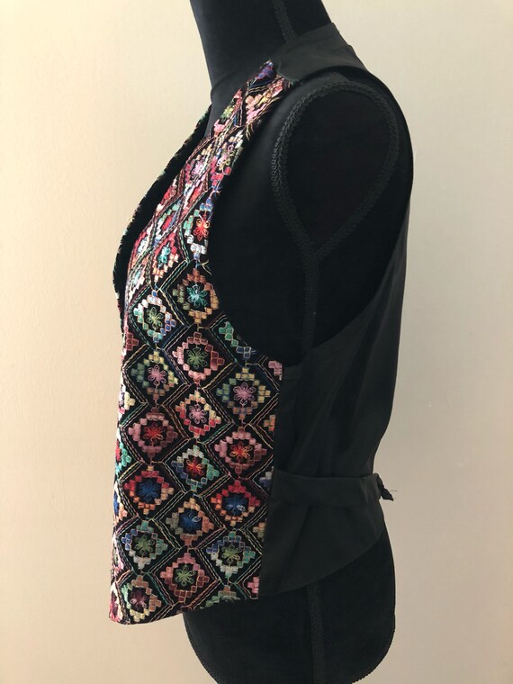 Vintage Ethnic Vest, Embroidered Vest - image 5