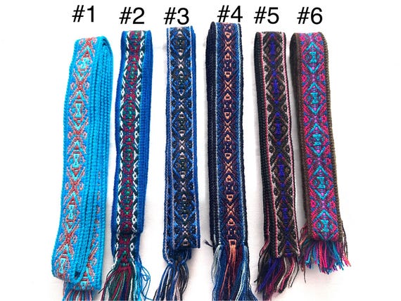 Woven Dance Ceremonial Sash Belt 1 w. x 62.5 l. Inches