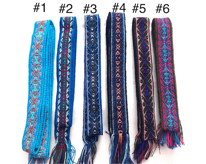 Woven Dance Ceremonial Sash Belt 1 w. x 62.5 l. Inches