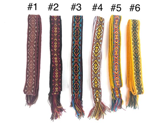 Woven Dance Ceremonial Sash Belt 1 w. x 62.5 l. Inches