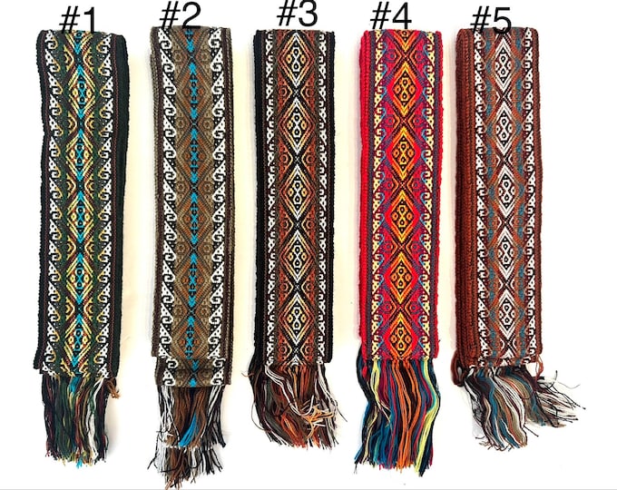 Woven Dance Ceremonial Sash Belt 2 1/4 x 82 Inches