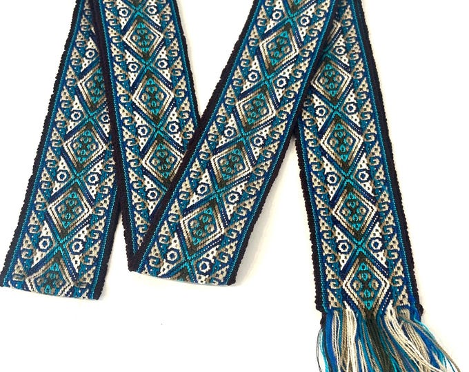 Woven Dance Ceremonial Sash Belt 2 1/4 x 82 Inches