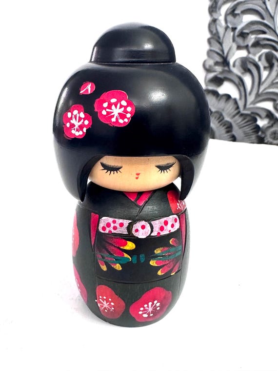 Japanese Kokeshi Wooden Doll,  Kokeshi doll, Vintage Kokeshi