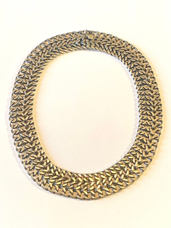 Vintage wide woven statement Gem