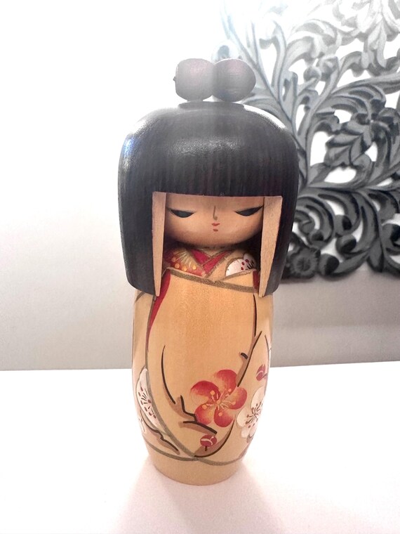 6'' Vintage Kokeshi Doll, Japanese Doll, Wooden Doll, Kokeshi