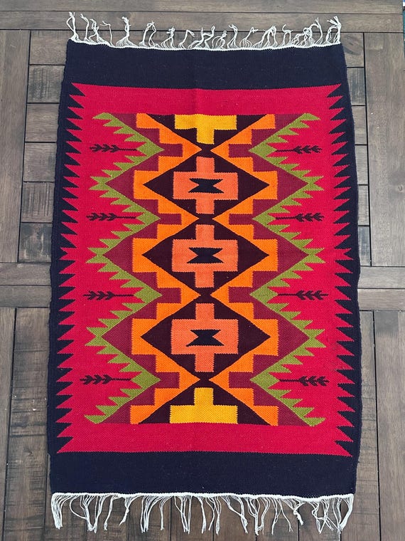 South American Tapestry, Ecuador, Otavalo. Wall Hanging Tapestry. Wool Rug